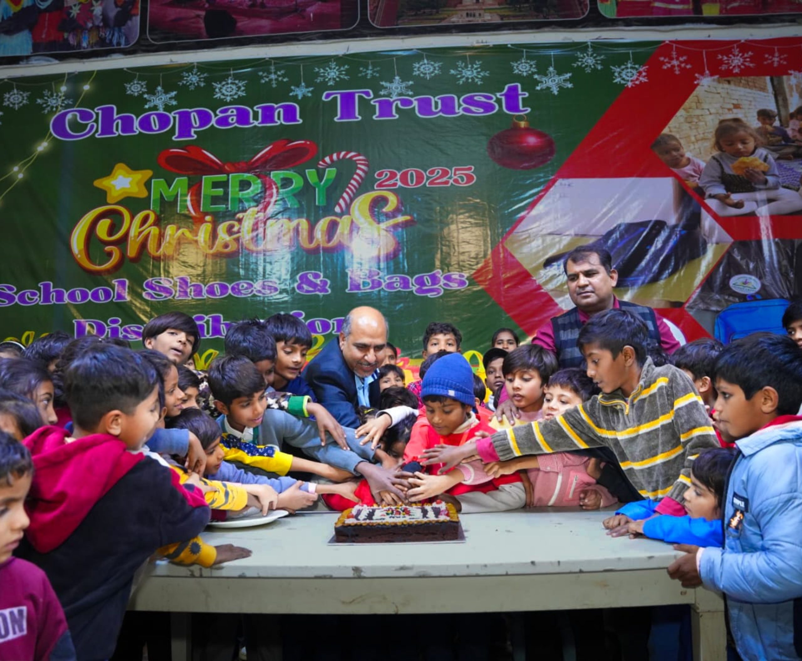 Children at a Chopan Trust Christmas celebration
